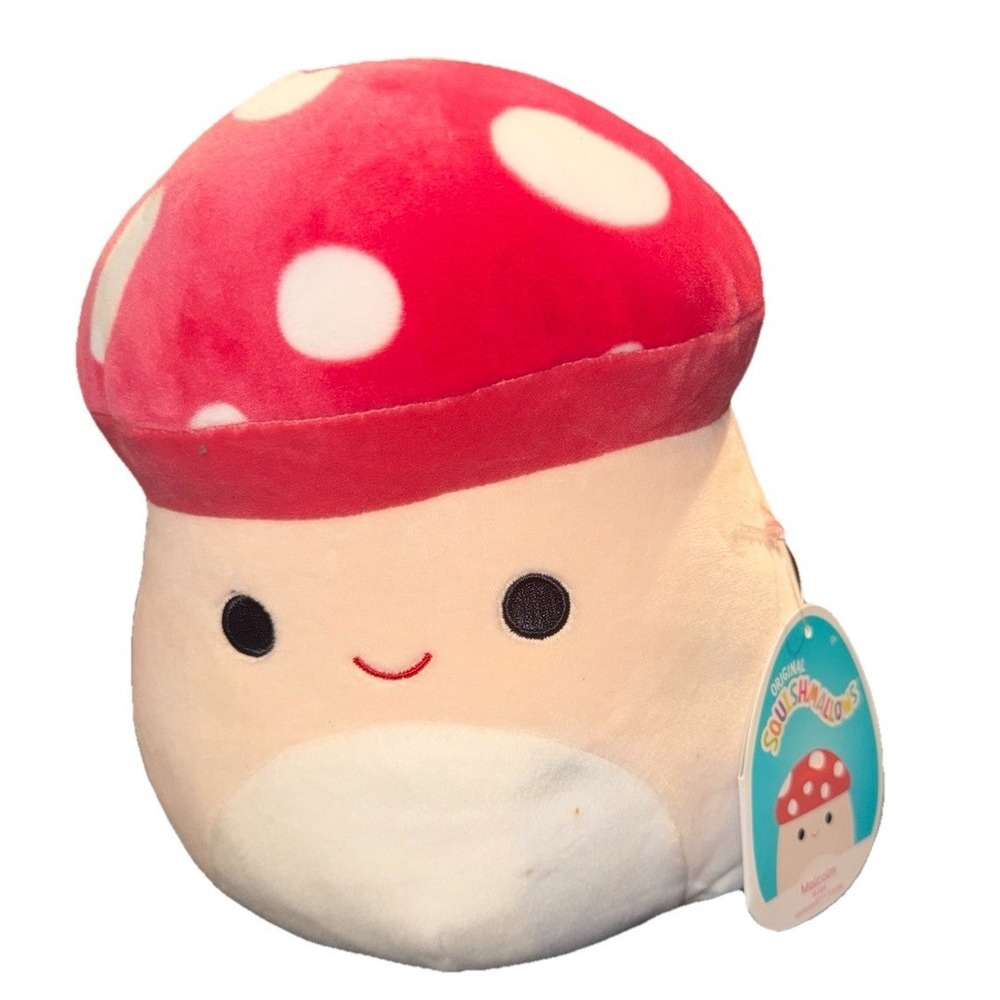 Squishmallow Kellytoy 8 Plush Malcolm The Mushroom New with Tags